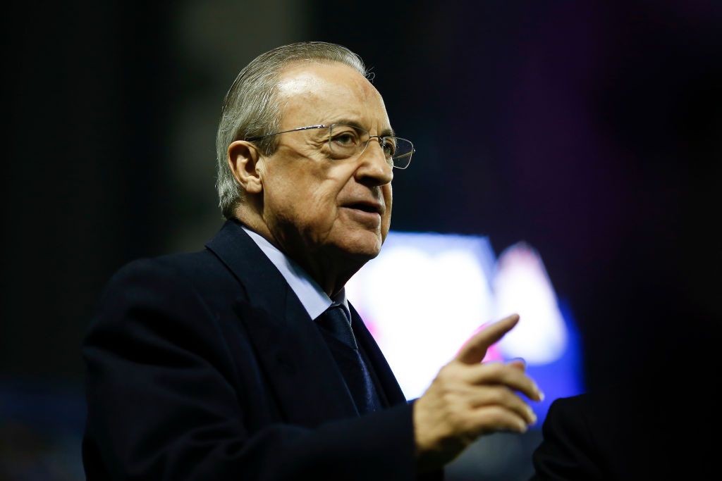 VALENCIA, SPAIN - FEBRUARY 22: Florenitno Perez, president of Real Madrid prior the Liga match between Levante UD and Real Madrid CF at Ciutat de Valencia on February 22, 2020 in Valencia, Spain. (Photo by Eric Alonso/Getty Images)