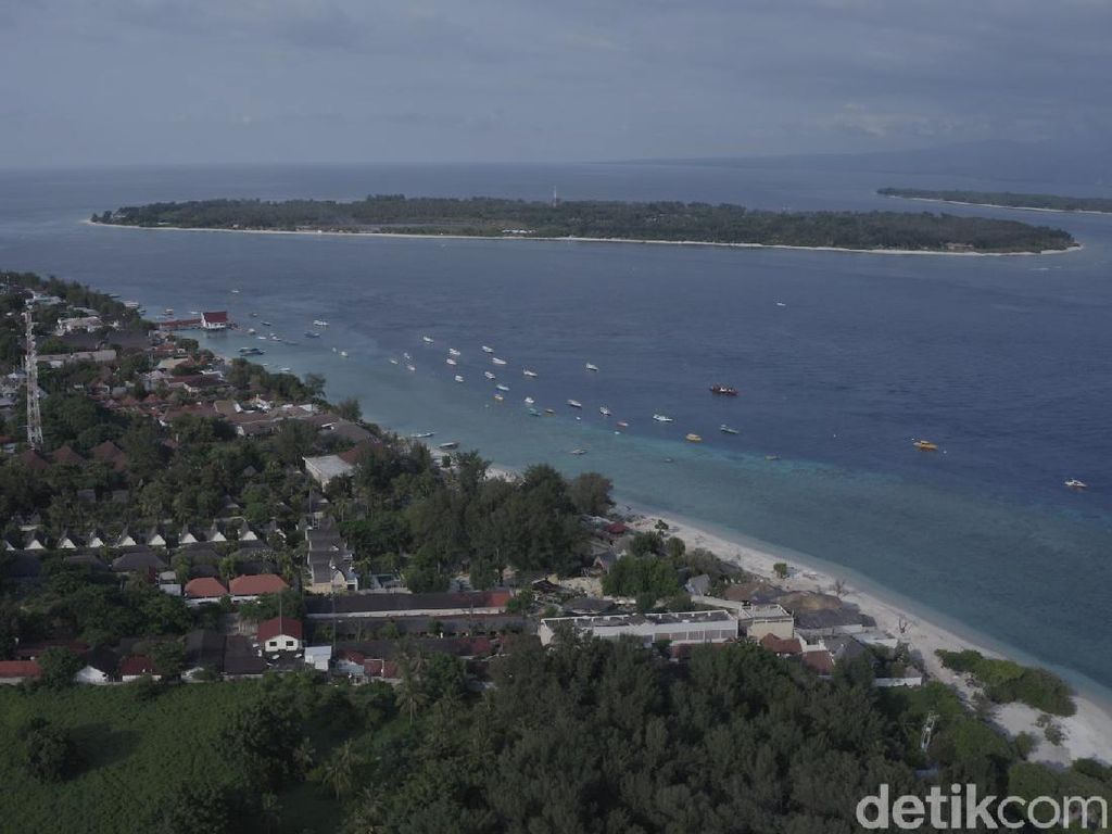 Potret Gili Trawangan Kini dari Udara Potret Gili Trawangan Kini dari Udara