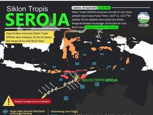 Siklon Tropis Seroja Masih Ada, Warga Diimbau Waspada