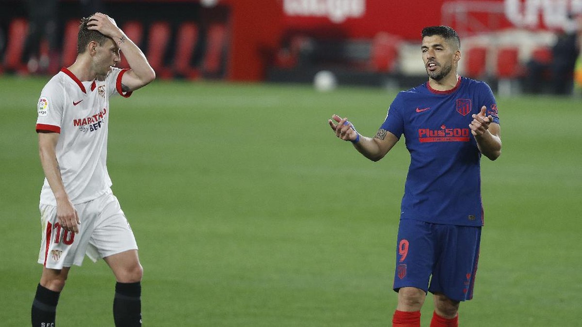 Atletico Madrid kalah 0-1 di markas Sevilla dalam lanjutan Liga Spanyol (Foto: AP/Angel Fernandez)