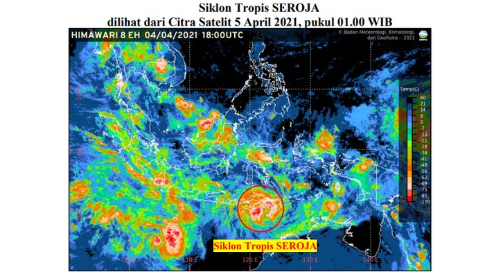 Siklon Seroja Tropis (dok. BMKG)