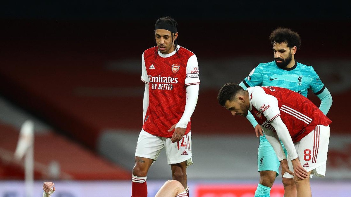 Arsenal vs Liverpool: Gary Neville mengecam performa Pierre-Emerick Aubameyang dkk. (Foto: Getty Images/Julian Finney)