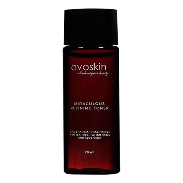 Avoskin Miraculous Refining Toner/watsons.co.id Avoskin Miraculous Refining Toner mengandung AHA, BHA dan PHA/watsons.co.id