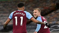 Lord Lingard pamer aksi lagi dengan bikin assist dalam gol ketiga West Ham. (Foto: Getty Images/Laurence Griffiths)