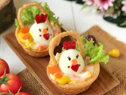 Resep Pembaca : Kue Sus Ayam Mayo yang Gurih Renyah Bentuk Keranjang