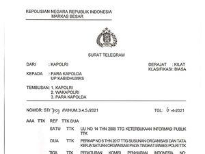 Polri Cabut Telegram Larangan Siarkan Arogansi-Kekerasan Aparat Polri Cabut Telegram Larangan Siarkan Arogansi-Kekerasan Aparat