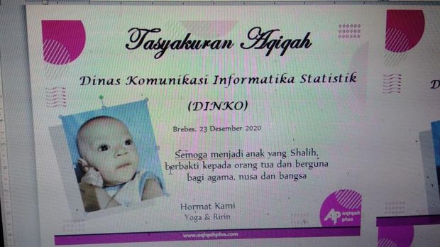 Bayi di Brebes bernama Dinas Komunikasi Informatika Statistik