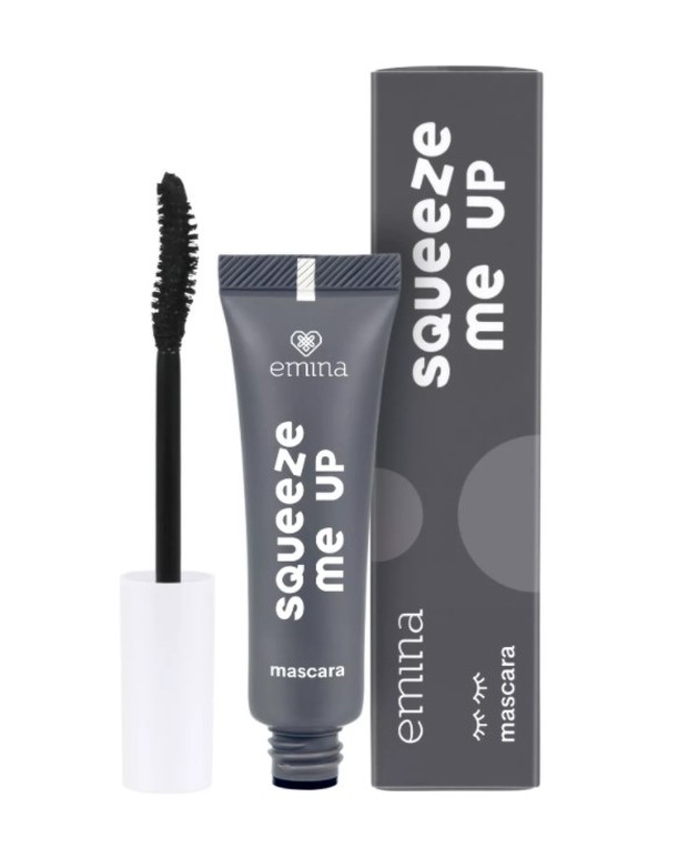 Squeeze Me Up Mascara/lazada.co.id/emina Buat bulu mata kamu semakin lentik untuk mempertegas propori pada bagian mata dengan Emina Squeeze Me Up Mascara.