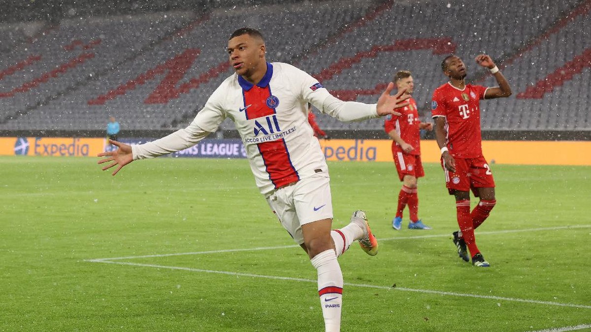 PSG memimpin sementara 2-1 atas Bayern Munich di babak pertama pertandingan Liga Champions. (Foto: Getty Images/Alexander Hassenstein)