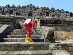 Candi Borobudur Dimandikan Minyak Atsiri untuk Hilangkan Lumut
