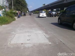 Tutup Gorong-gorong dan Lubang Jl KH Noer Ali Bekasi Sudah Diperbaiki