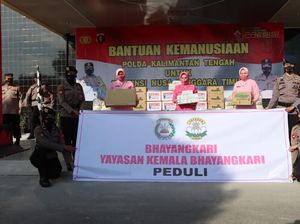 Polda Kalteng Sumbang Sembako hingga Selimut untuk Korban Banjir NTT