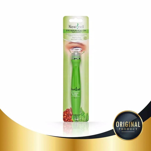 Purbasari New Cell Eye Serum Roll On/Instagram.com/bellezacosmeticmojoagung Purbasari New Cell Eye Serum Roll On