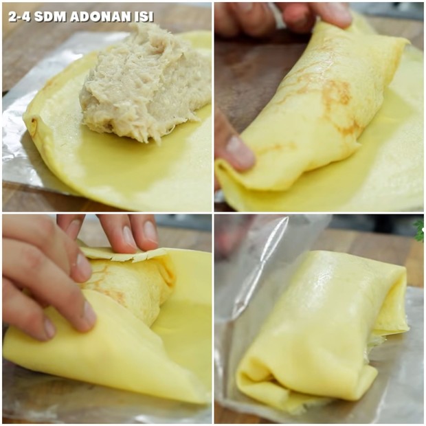 Teknik Menggulung Egg Roll/youtube.com/Yuda Bustara Teknik Menggulung Egg Roll