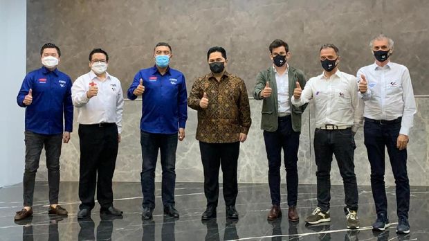 Erick Thohir dan Perwakilan Dorna Sports, FIM, ITDC dan MGPA.