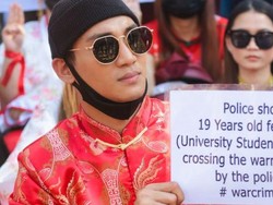 Aktor Myanmar Ditangkap Puluhan Tentara, Begini Aksinya saat Demo