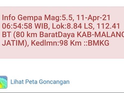 Gempa Susulan Berpusat di Malang Terasa Hingga Tulungagung dan Trenggalek