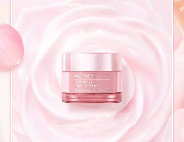 Moisture Rich Night Gel sebagai krim malam/Foto: Shopee.co.id/wardahofficial wardah hydra rose