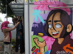Warna-warni Mural Percantik Kios Pasar Jaya Menteng