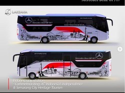 Gaet Seniman Asal Semarang, Livery Bus Laksana Edisi Merdeka Keren Abis!