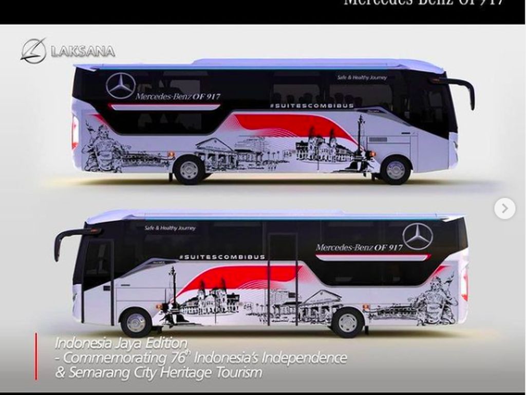 Gaet Seniman Asal Semarang, Livery Bus Laksana Edisi Merdeka Keren Abis! Gaet Seniman Asal Semarang, Livery Bus Laksana Edisi Merdeka Keren Abis!