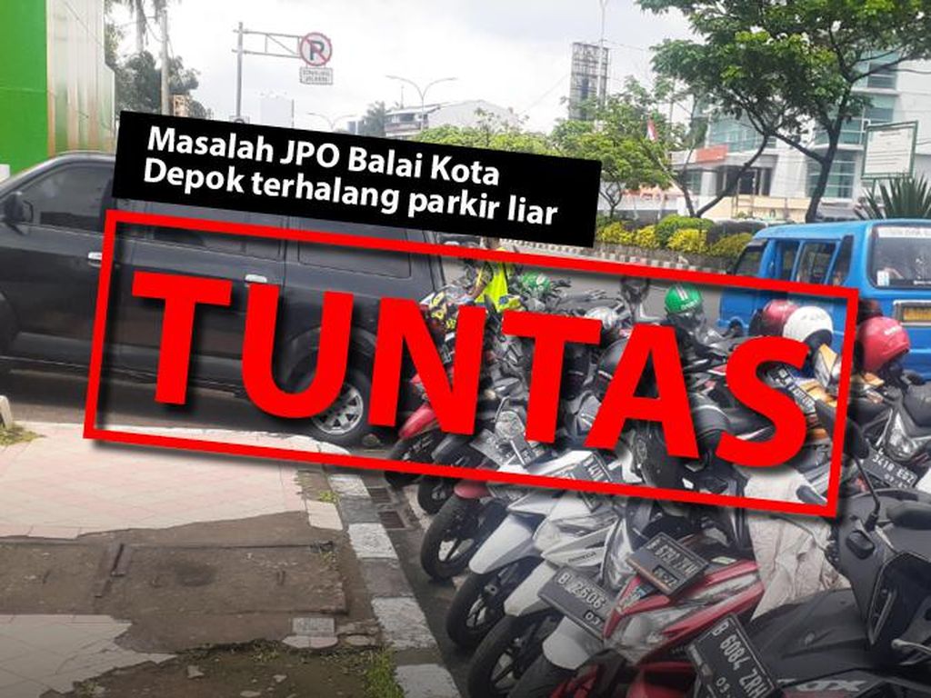 Before-After JPO Balai Kota Depok: Dulu Terhalang Parkir, Kini Tertib Before-After JPO Balai Kota Depok: Dulu Terhalang Parkir, Kini Tertib