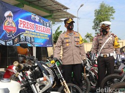 Operasi Pekat Jelang Ramadhan di Ngawi Jaring 46 Motor Berknalpot Brong