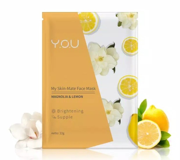 You My Skin Mate Face Mask Magnolia & Lemon/shopee.co.id/youmakeups You My Skin Mate Face Mask Magnolia & Lemon
