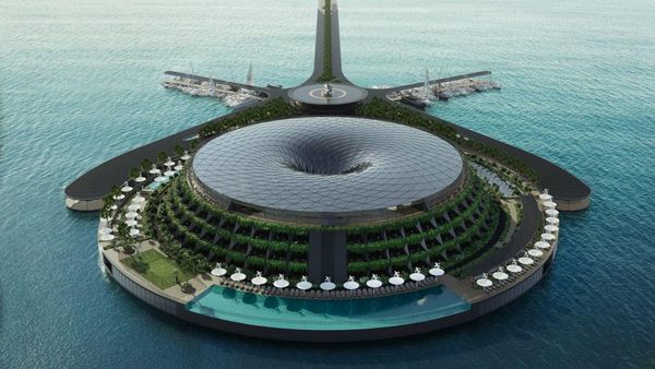 Foto Desain Hotel Terapung nan Mewah dan Ramah Lingkungan