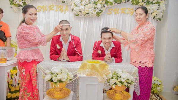 10 Foto Pernikahan Pasangan Gay Thailand yang Dihujat Netizen Indonesia