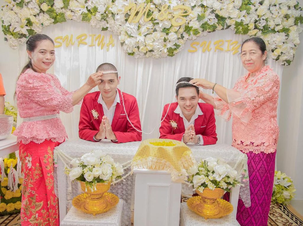10 Foto Pernikahan Pasangan Gay Thailand yang Dihujat Netizen Indonesia