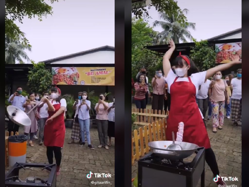 Viral Penjual Nasi Goreng Masak Sambil Akrobat, Ini Fakta Sebenarnya Viral Penjual Nasi Goreng Masak Sambil Akrobat, Ini Fakta Sebenarnya