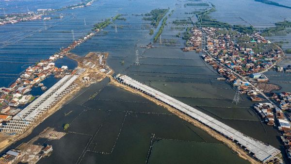 Potret Proyek Tol Semarang-Demak dari Udara