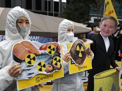 Nelayan Korsel Protes Rencana Jepang Buang Limbah Cair Fukushima ke Laut