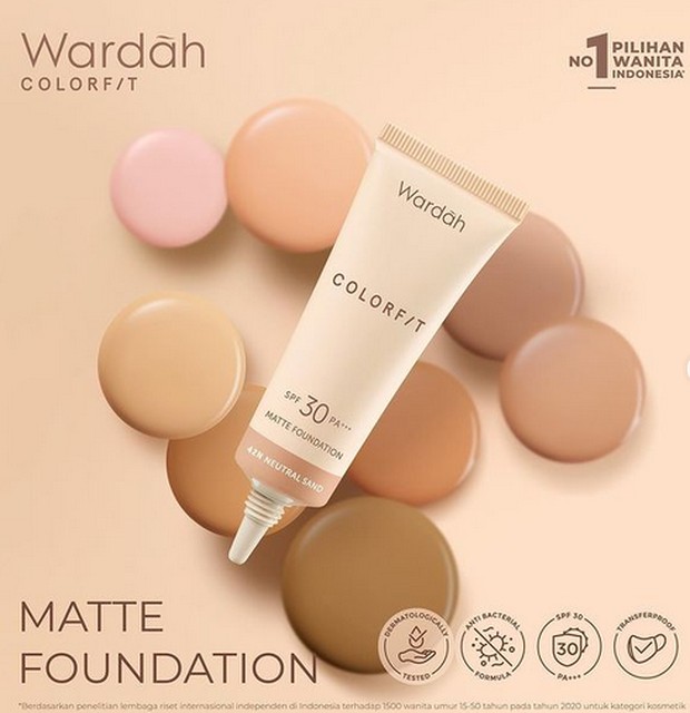 wardah colorfit matte foundation/instagram.com/wardahbeauty wardah colorfit matte foundation