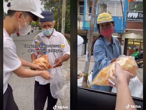 Keren! Pria Ini Borong Kerupuk Untuk Menolong Kakek Penjualnya