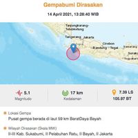 Gempa Bumi di Bayah Banten\