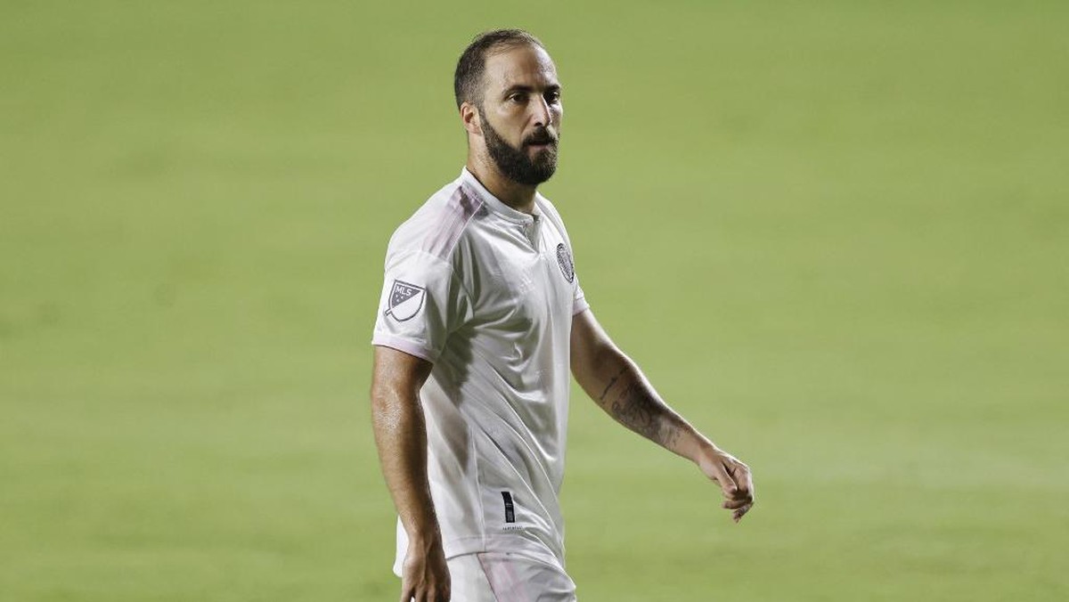 Eks striker top Argentina Gonzalo Higuain lebih bahagia bermain di MLS ketimbang di Eropa. (Foto: Getty Images via AFP/MICHAEL REAVES)