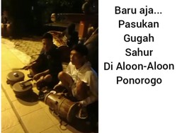 Saat Warga Ponorogo Bangunkan Sahur Pakai Gamelan Reog Lengkap
