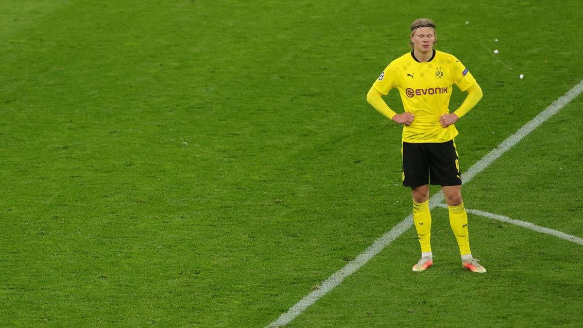 Erling Haaland disebut Pep Guardiola nyaris tak terbendung. (Foto: Friedemann Vogel - Pool/Getty Im/Pool)
