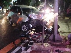 Mobil-Ambulans Tabrakan di Jakpus, Pesepeda Jadi Korban