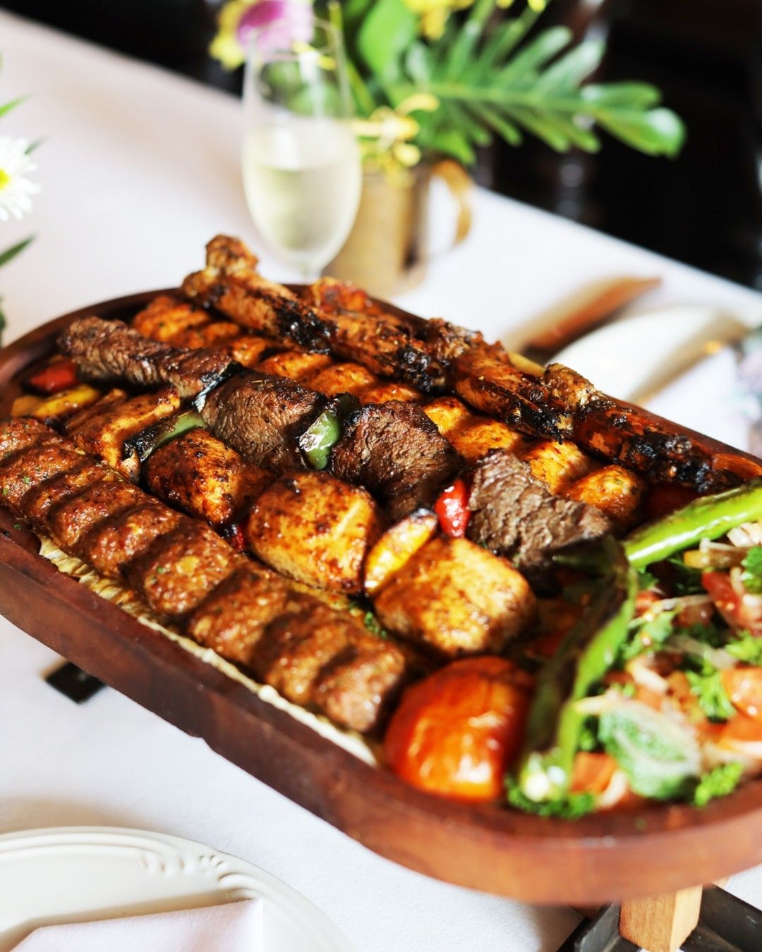 Middle Eastern cuisine served in plate