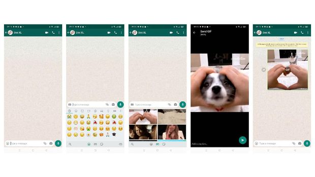 Tangkapan Layar Cara Mengirim GIF di WhatsApp untuk Ponsel Android