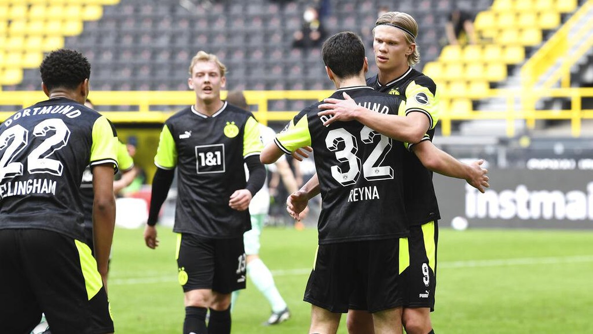 Borussia Dortmund menang 4-1 atas Werder Bremen dalam lanjutan Bundesliga (Foto: AP/Guido Kirchner)