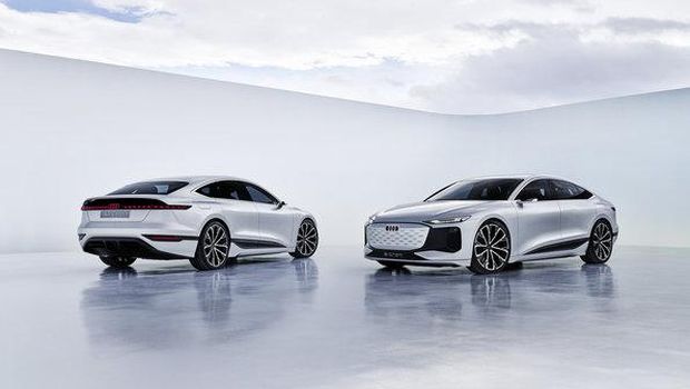 Konsep mobil listrik Audi A6 E-Tron.