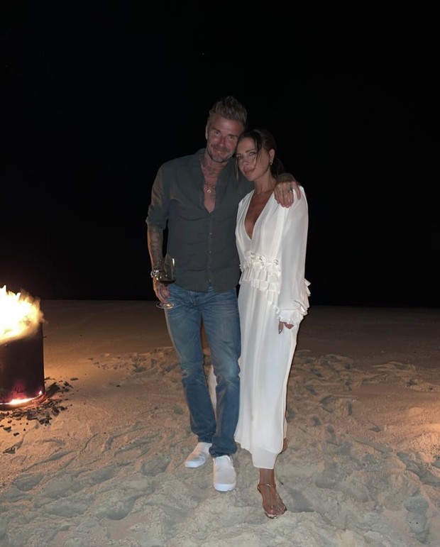David dan Victoria Beckham ketika merayakan ulang tahun Victoria yang ke-47.