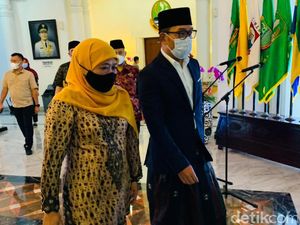 Di Gedung Sate, Khofifah Minta Kang Emil Arsiteki Masjid Pemprov Jatim