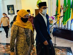 Di Gedung Sate, Khofifah Minta Kang Emil Arsiteki Masjid Pemprov Jatim