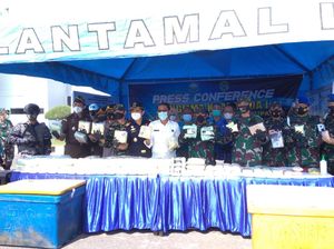 TNI AL Tangkap Kapal Bawa 110 Kg Narkoba di Sumut