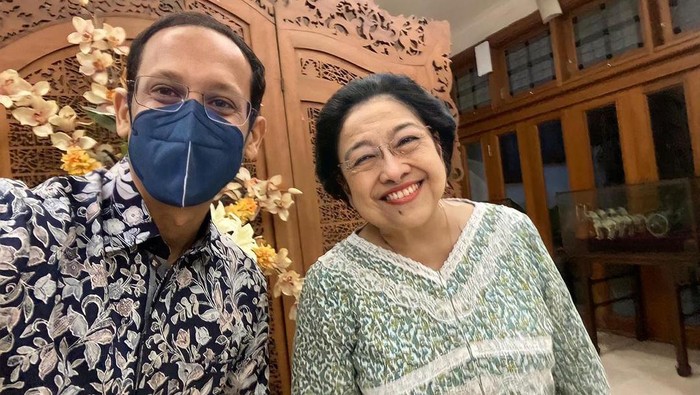 Nadiem Makarim unggah foto bareng Megawati.